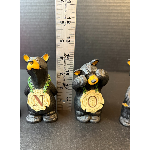 Bearfoots "Noel Bears" Jeff Fleming Big Sky Carvers Christmas Figurines -NO BOX - Picture 9 of 11